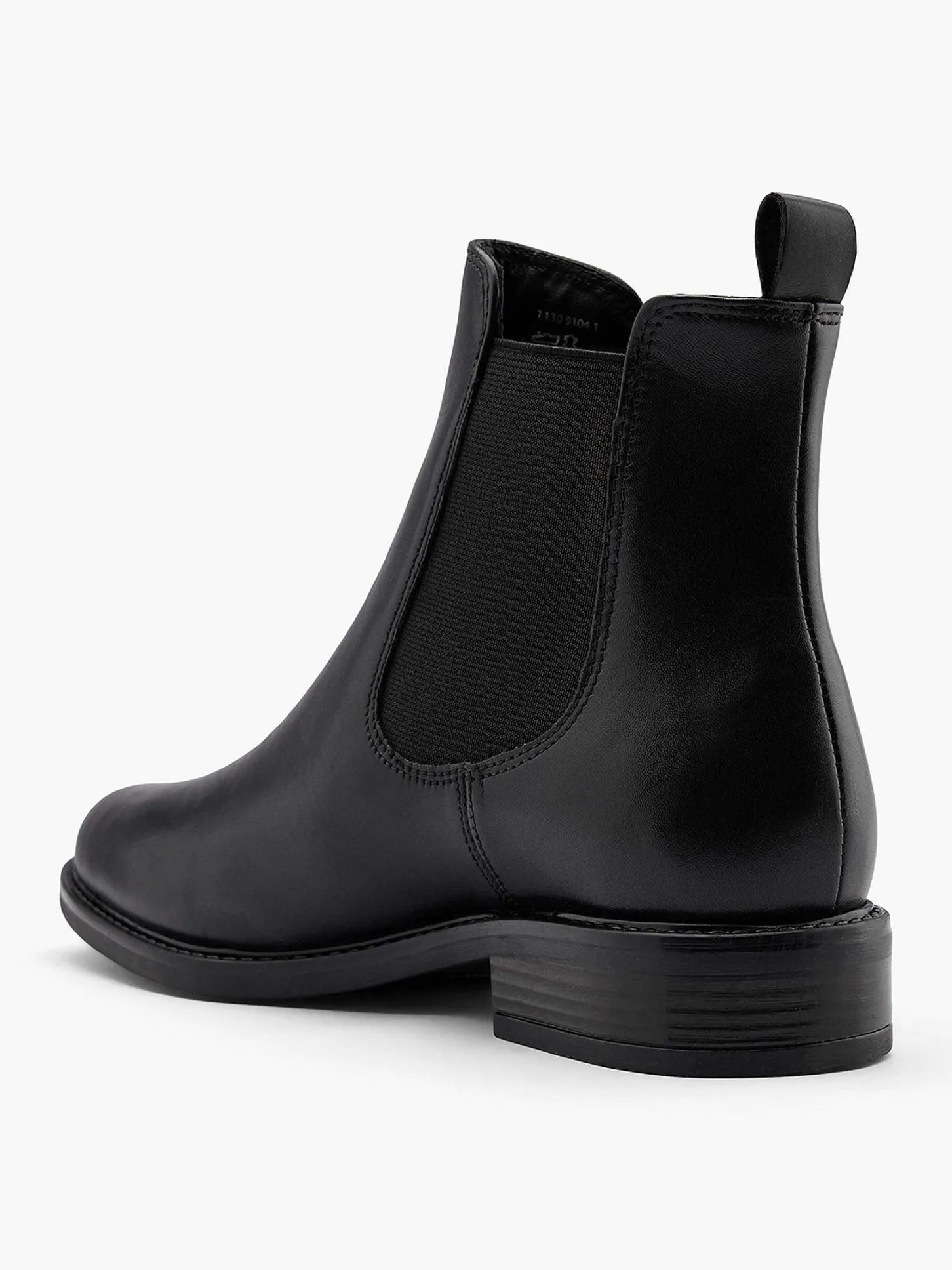 Clearance Zwarte Leren Chelsea Boot Dames Enkellaarzen & Boots