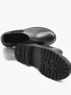 New Zwarte Leren Chelsea Boot Dames Enkellaarzen & Boots
