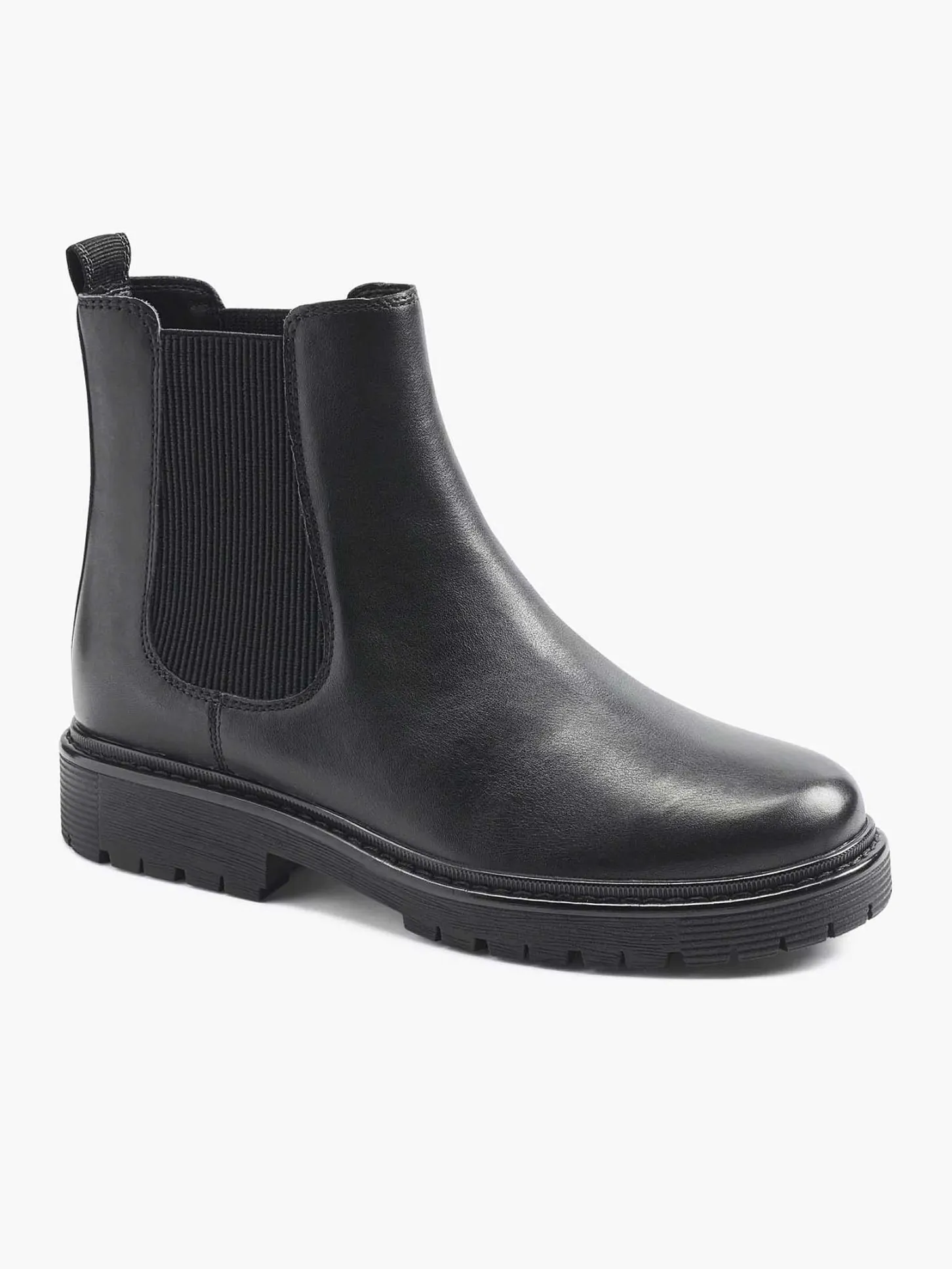 New Zwarte Leren Chelsea Boot Dames Enkellaarzen & Boots