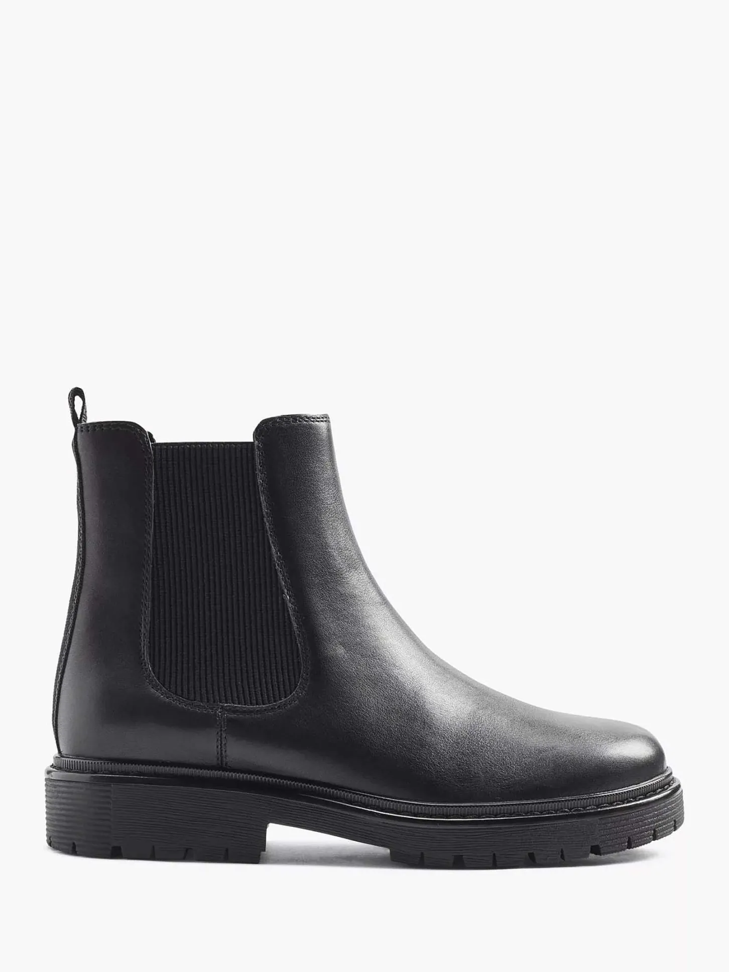 New Zwarte Leren Chelsea Boot Dames Enkellaarzen & Boots
