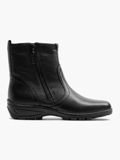 Best Zwarte Leren Comfort Enkelboot Dames Comfort Schoenen