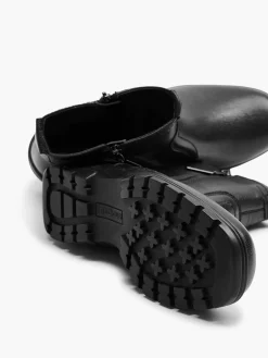 Best Zwarte Leren Comfort Enkelboot Dames Comfort Schoenen