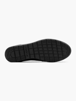 Zwarte Leren Comfort Instapper Dames Comfort Schoenen
