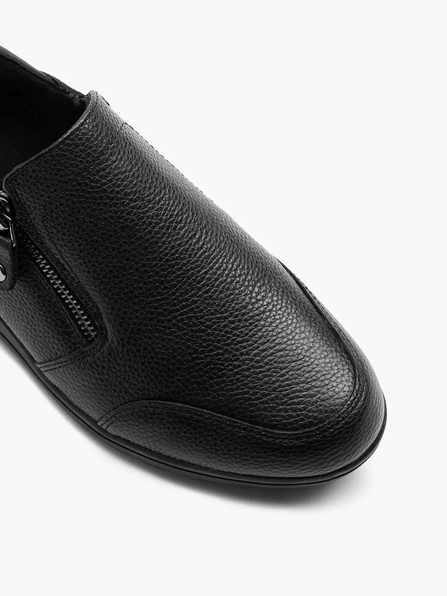 Zwarte Leren Comfort Instapper Dames Comfort Schoenen