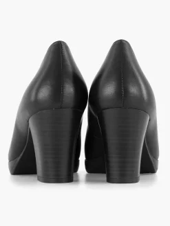 Outlet Zwarte Leren Comfort Pump Dames Comfort Schoenen