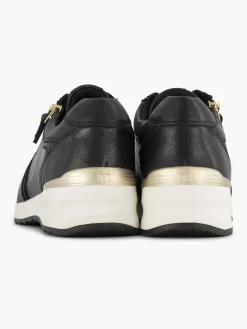 Best Zwarte Leren Comfort Sneaker Dames Comfort Schoenen