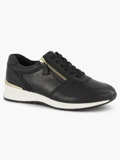 Best Zwarte Leren Comfort Sneaker Dames Comfort Schoenen