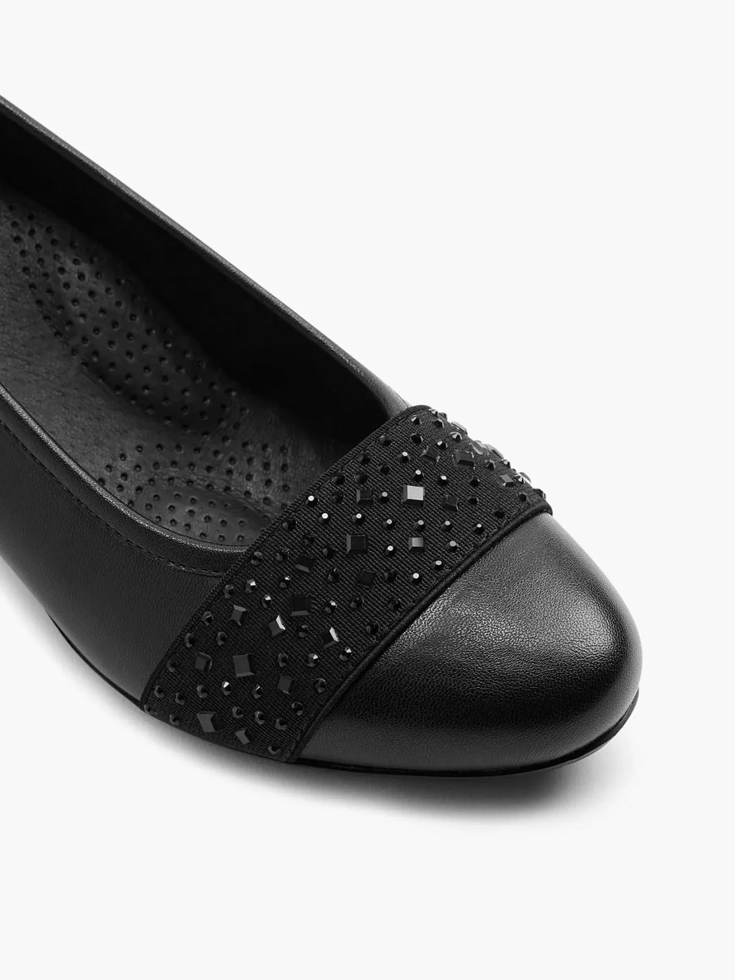 New Zwarte Leren Pump Dames Comfort Schoenen