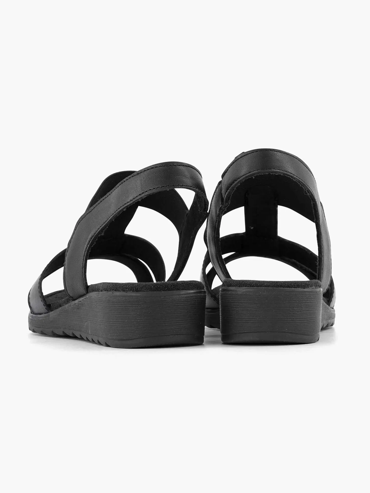 New Zwarte Leren Sandaal Dames Sandalen
