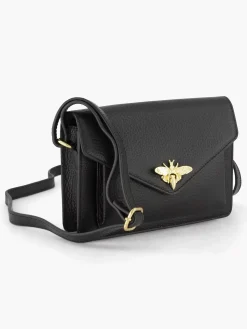 New Zwarte Leren Schoudertas Dames Online Exclusive Accessoires