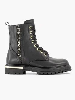 Online Zwarte Leren Veterboot Kinderen Jongensschoenen