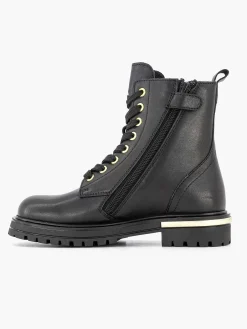 Online Zwarte Leren Veterboot Kinderen Jongensschoenen