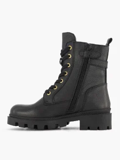 New Zwarte Leren Veterboot Kinderen Jongensschoenen