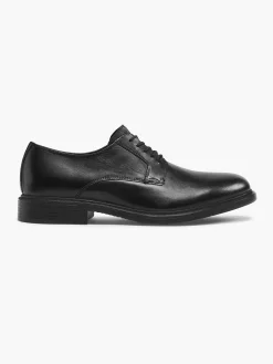 Hot Zwarte Leren Veterschoen Heren Geklede Schoenen