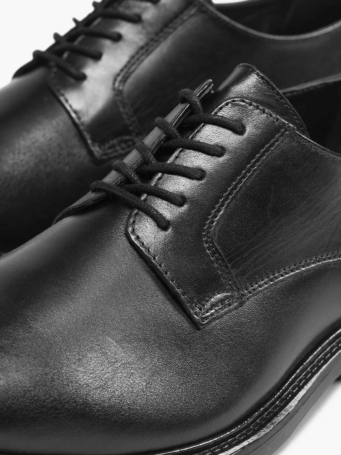 Hot Zwarte Leren Veterschoen Heren Geklede Schoenen