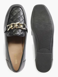 Best Zwarte Loafer Ketting Dames Instappers