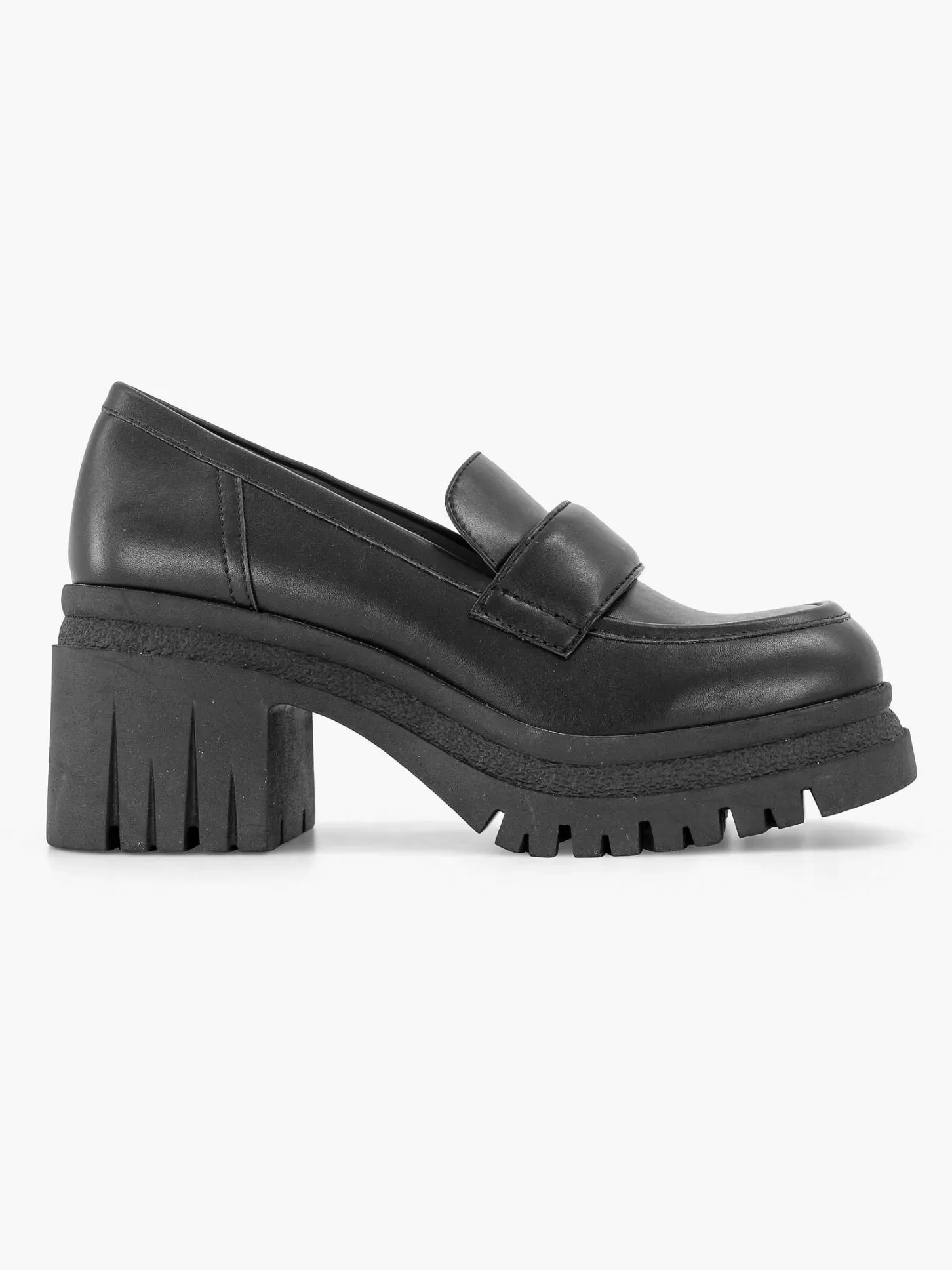 Zwarte Platform Loafer Dames Pumps