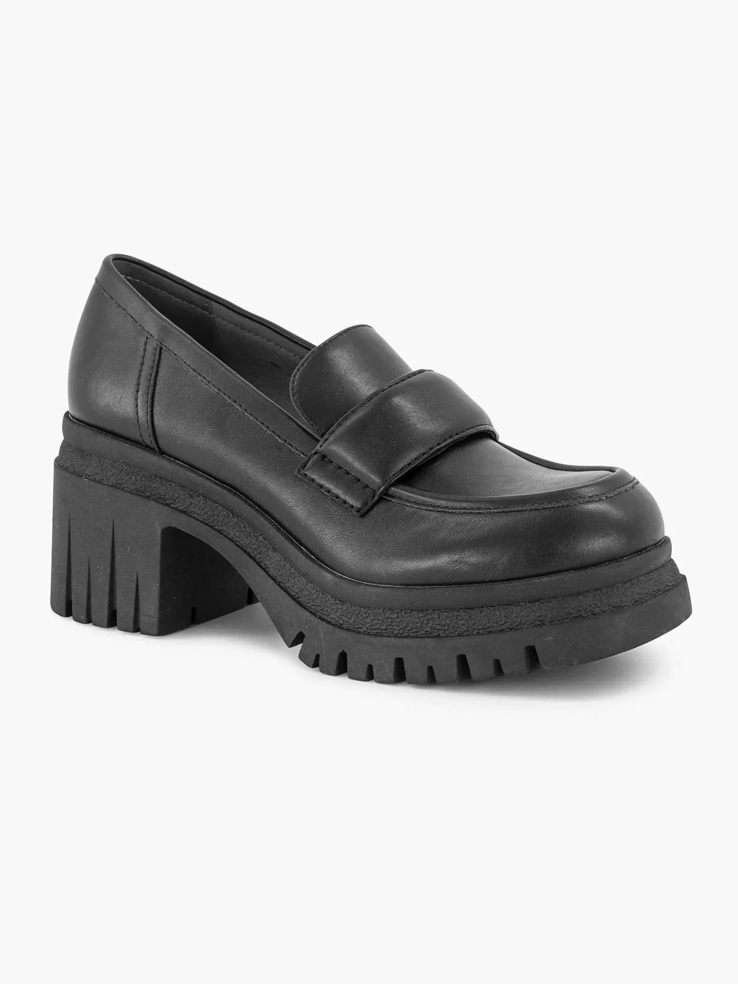 Zwarte Platform Loafer Dames Pumps