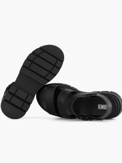 Outlet Zwarte Platform Sandaal Dames Sandalen