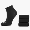 Discount Zwarte Quarter Plain 3 Pak 35-38 Dames Sokken