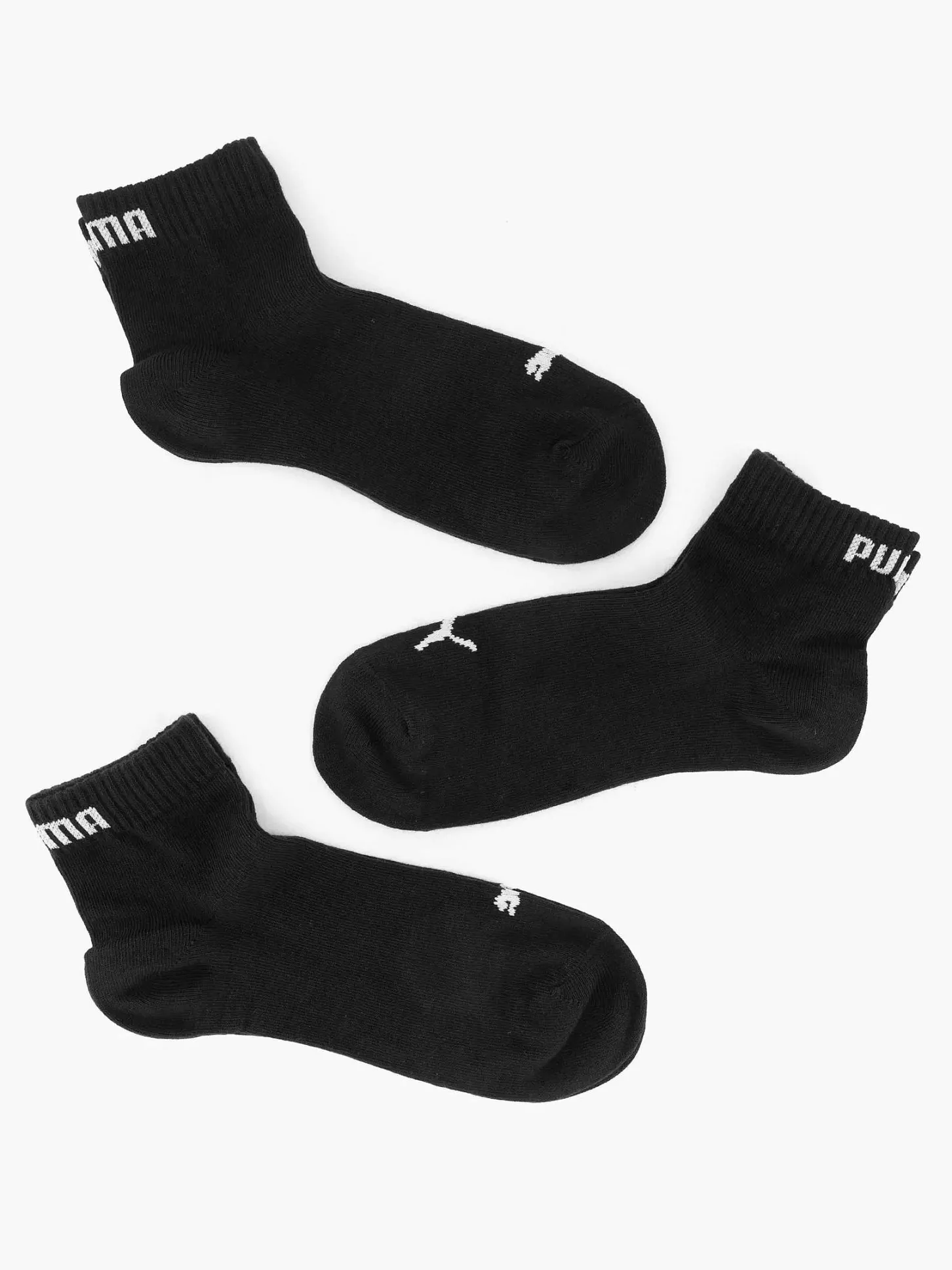 Discount Zwarte Quarter Plain 3 Pak 35-38 Dames Sokken