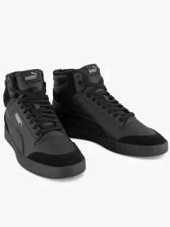 Sale Zwarte Shuffle Mid Fur Heren Sneakers