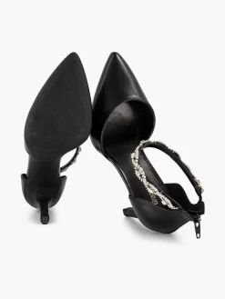 Clearance Zwarte Pump Steentjes Dames Pumps