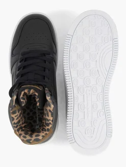 Sale Zwarte Rebound Platform Mid Animalier Dames Sneakers
