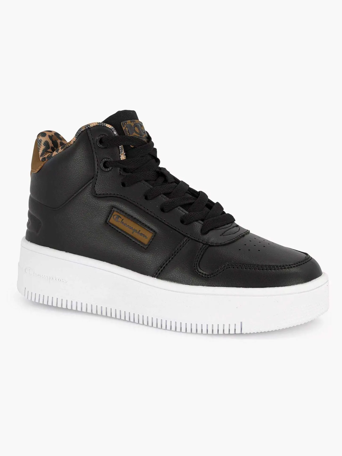 Sale Zwarte Rebound Platform Mid Animalier Dames Sneakers