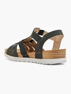 Zwarte Sandaal Dames Comfort Schoenen