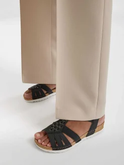 Zwarte Sandaal Dames Comfort Schoenen