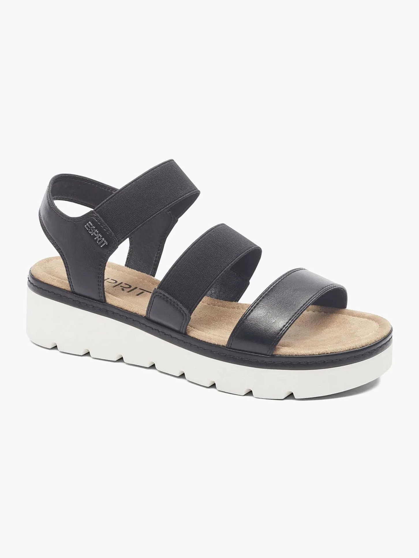 Outlet Zwarte Sandaal Elastisch Dames Sandalen