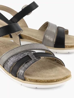Best Zwarte Sandaal Gespsluiting Dames Sandalen