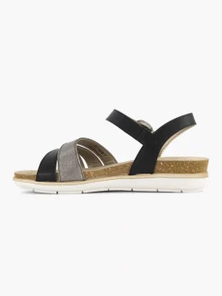 Best Zwarte Sandaal Gespsluiting Dames Sandalen