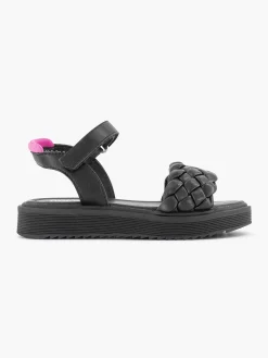 Outlet Zwarte Sandaal Gevlochten Kinderen Jongensschoenen