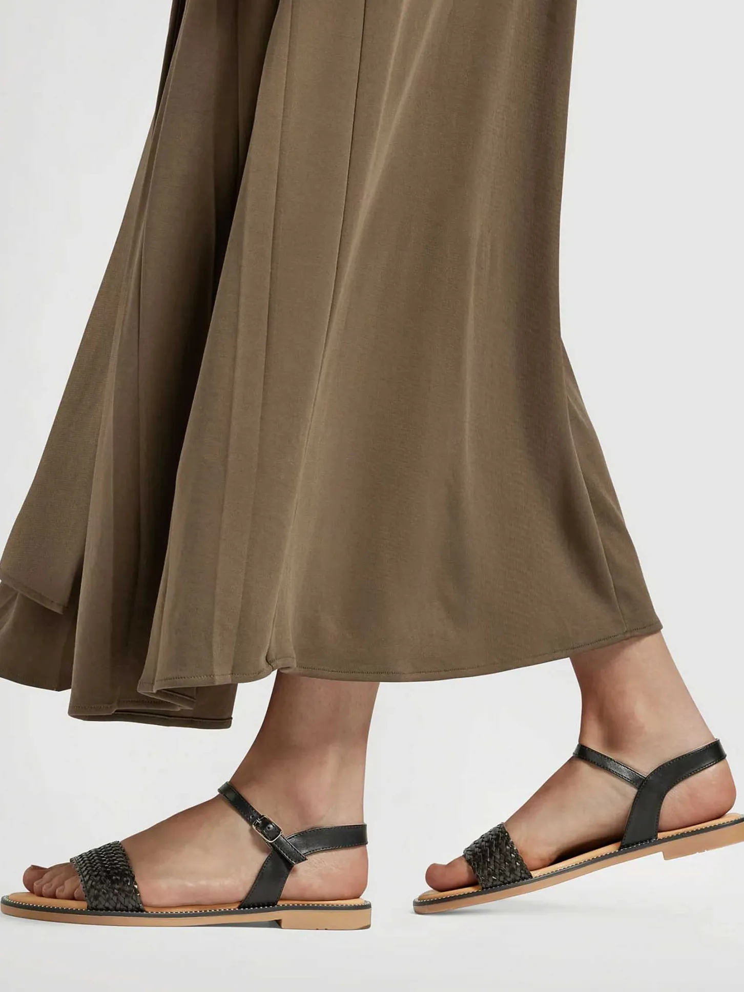 Discount Zwarte Sandaal Gevlochten Dames Sandalen