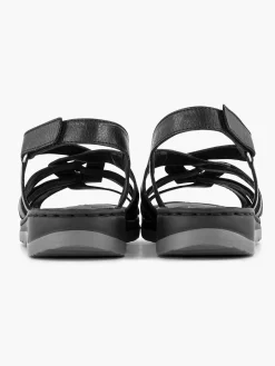 Online Zwarte Sandaal Klittenband Dames Sandalen