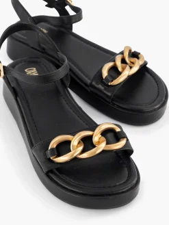 Hot Zwarte Sandaal Sierketting Dames Sandalen