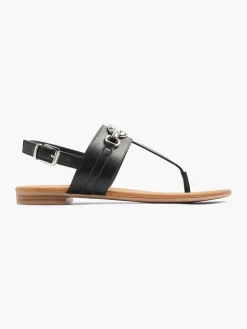 Discount Zwarte Sandaal Sierketting Dames Sandalen