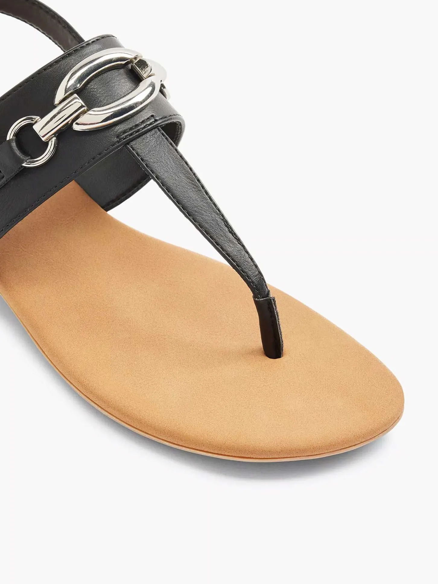 Discount Zwarte Sandaal Sierketting Dames Sandalen