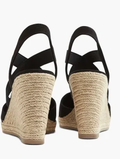 Hot Zwarte Sandaal Sleehak Dames Sandalen