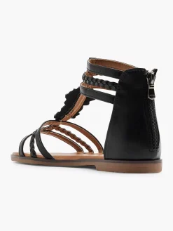 Zwarte Sandaal Steentjes Dames Sandalen