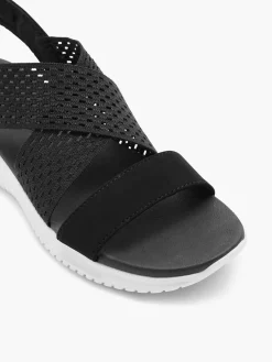 Outlet Zwarte Sandalen Neon Star Dames Sandalen