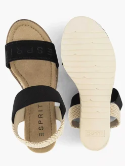 Outlet Zwarte Sandalette Sleehak Dames Sandalen