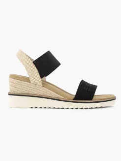 Outlet Zwarte Sandalette Sleehak Dames Sandalen