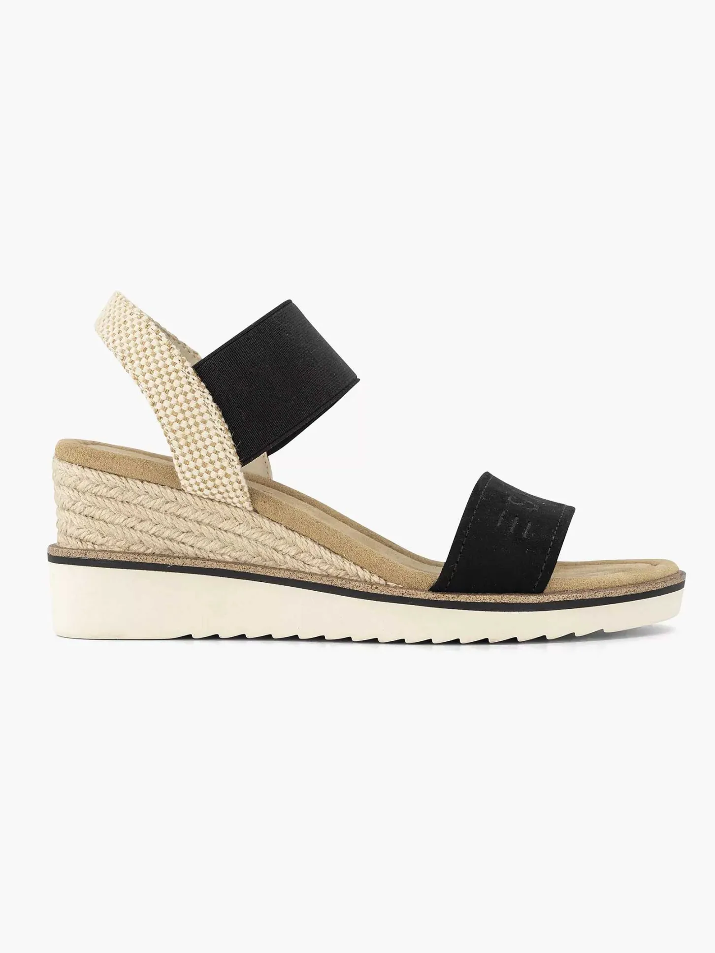 Outlet Zwarte Sandalette Sleehak Dames Sandalen