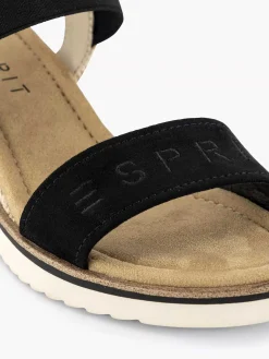 Outlet Zwarte Sandalette Sleehak Dames Sandalen