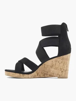 Hot Zwarte Sandalette Sleehak Dames Sandalen