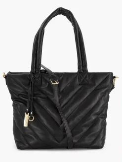 Best Zwarte Schoudertas Doorgestikt Dames Online Exclusive Accessoires