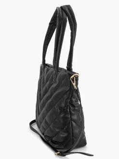 Best Zwarte Schoudertas Doorgestikt Dames Online Exclusive Accessoires